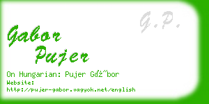 gabor pujer business card